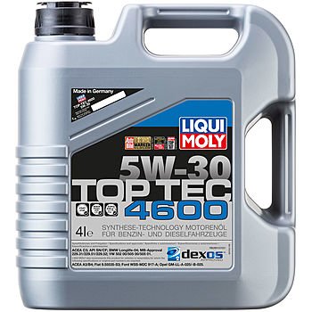 Моторное масло LIQUI MOLY Top Tec 4600 5W-30 специально для GM, Opel, Chevrolet, 4л