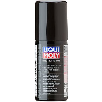 Белая цепная смазка LIQUI MOLY Motorbike Kettenspray weiss (50мл)