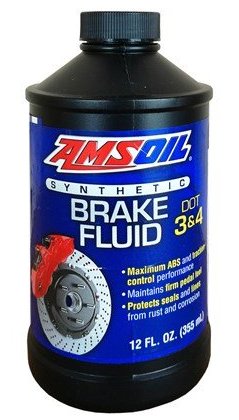 AMSOIL Жидкость тормозная DOT 3 and DOT 4 Synthetic Brake Fluid (0,355л)