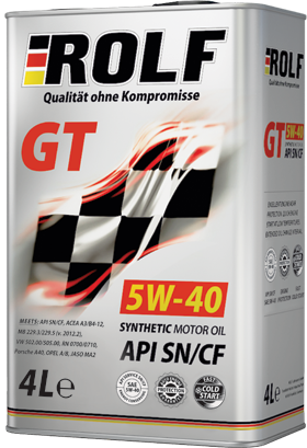 Моторное масло ROLF 5W-40 GT SN/CF (металл), 4л